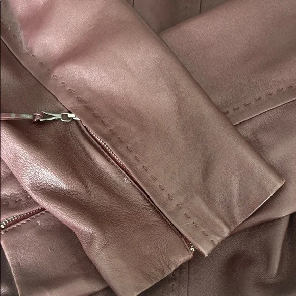 Liz Claiborne Deep Burgundy Leather Jacket - Picture 4 of 4